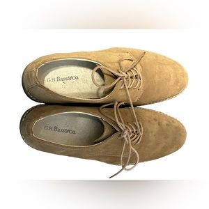 GH BASS & CO Men Size 10.5D Pasadena Derby Shoes Tan Suede